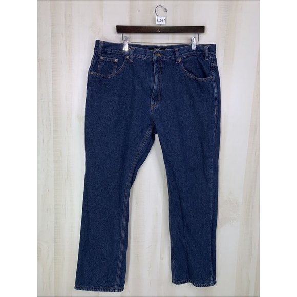 Berkley Jensen Flannel Lined Denim Straight Leg Mens Jeans 38x32-11627 - Picture 1 of 9
